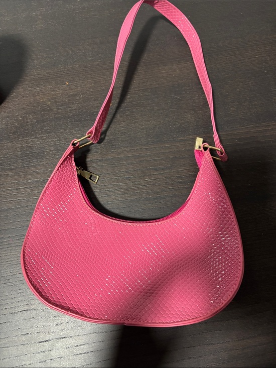 Handbags - Pink Textured Shoulder Bag